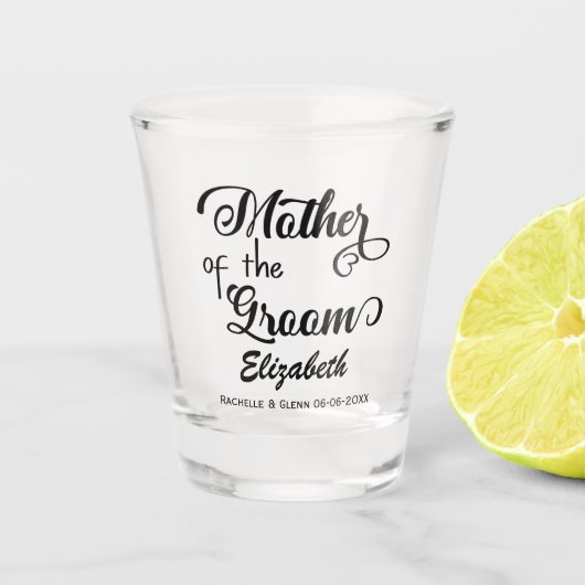 Personalisierte Hochzeit Schnapsglas (Vorderseite)