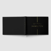 Personalisierte Hochzeit Schwarz und echter Weg Gästebuch (Voll)