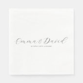 Personalisierte Hochzeit Serviette (Vorderseite)