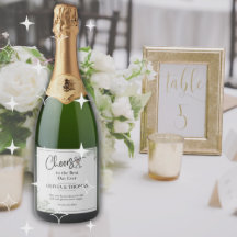 Personalisierte Hochzeit Sparkling Weinflasche