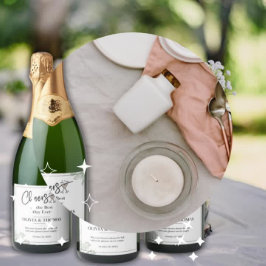 Personalisierte Hochzeit Sparkling Weinflasche Schaumweinetikett