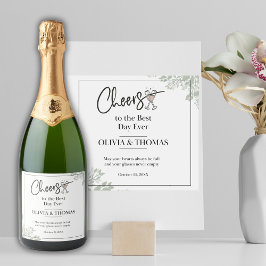 Personalisierte Hochzeit Sparkling Weinflasche Schaumweinetikett