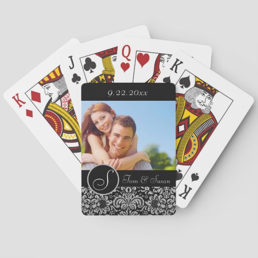 Personalisierte Hochzeit Spielkarten (Rückseite)