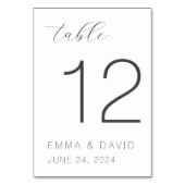 Personalisierte Hochzeit Tischnummer (Vorderseite)