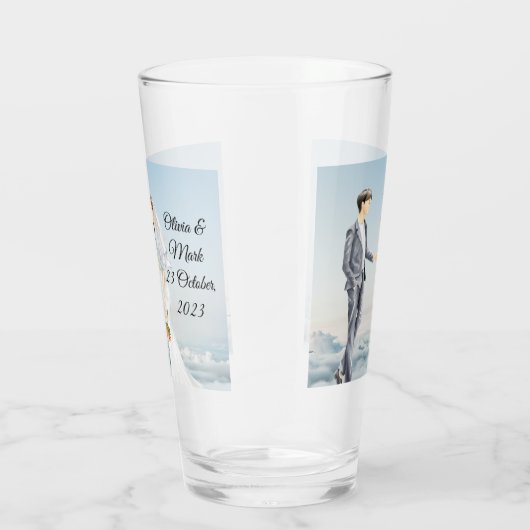 Personalisierte Hochzeit und Hochzeitstag Glas (Rechts)