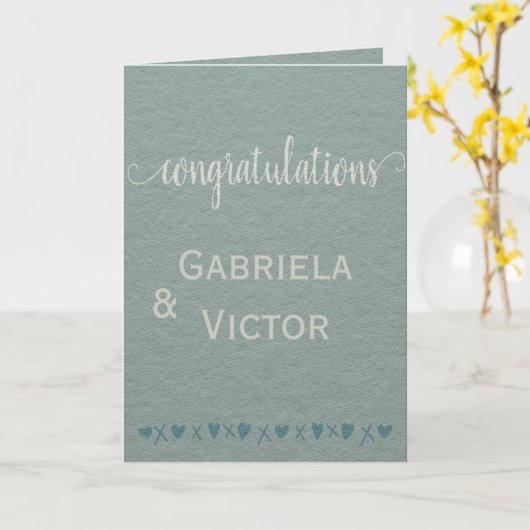 Personalisierte Hochzeit Verlobung Glückwunsch Karte (Gelbe Blume)