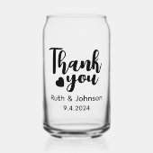 Personalisierte Hochzeit Vielen Dank Dosenglas (Vorderseite)