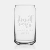 Personalisierte Hochzeit Vielen Dank Dosenglas (Rückseite)