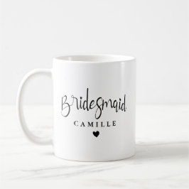 Personalisierte Hochzeit von Bridesmaid Kaffeetasse