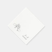 Personalisierte Hochzeit von Champagnertoast Monog Serviette (Ecke)