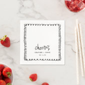 Personalisierte Hochzeit von Hand Drawn Serviette (Beispiel)