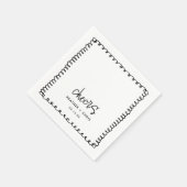 Personalisierte Hochzeit von Hand Drawn Serviette (Ecke)