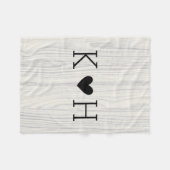 Personalisierte Hochzeit von Holzkörnern Fleecedecke (Vorderseite (Horizontal))