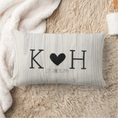 Personalisierte Hochzeit von Holzkörnern Lendenkissen (Decke)