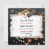 Personalisierte Hochzeit von Kupferflora aus Steam Save The Date (Rückseite)