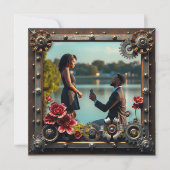 Personalisierte Hochzeit von Kupferflora aus Steam Save The Date (Vorderseite)