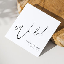 Personalisierte Hochzeit von Napkins mit Wir mache