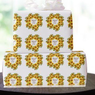 Personalisierte Hochzeit von rustikalen Morgenblum Geschenkpapier