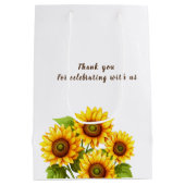 Personalisierte Hochzeit von rustikalen Morgenblum Mittlere Geschenktüte (Rückseite)