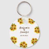 Personalisierte Hochzeit von rustikalen Morgenblum Schlüsselanhänger (Vorderseite)