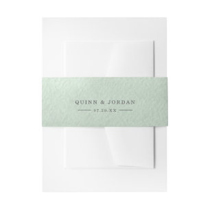Personalisierte Hochzeit von Sage Green Watercolor Einladungsbanderole