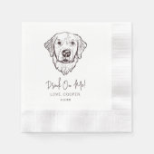 Personalisierte Hochzeit von Schwarz und Weiß Serviette (Vorderseite)