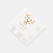 Personalisierte Hochzeit von Schwarz und Weiß Serviette (Ecke)