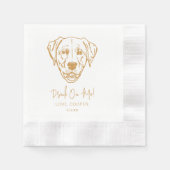 Personalisierte Hochzeit von Schwarz und Weiß Serviette (Vorderseite)