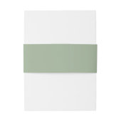 Personalisierte Hochzeit von Solid Green Rustic Mo Einladungsbanderole (Rückseitenbeispiel)