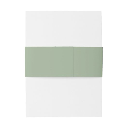 Personalisierte Hochzeit von Solid Green Rustic Mo Einladungsbanderole (Rückseitenbeispiel)