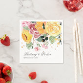 Personalisierte Hochzeit von Wasserfarben Serviette (Beispiel)