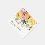 Personalisierte Hochzeit von Wasserfarben Serviette (Ecke)