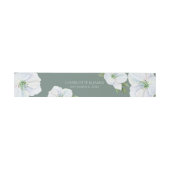 Personalisierte Hochzeit von White Apple Blossom-B Einladungsbanderole (Flach)