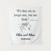 Personalisierte Hochzeit Wandteppich (Vorderseite)