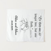 Personalisierte Hochzeit Wandteppich (Vorderseite (Horizontal))