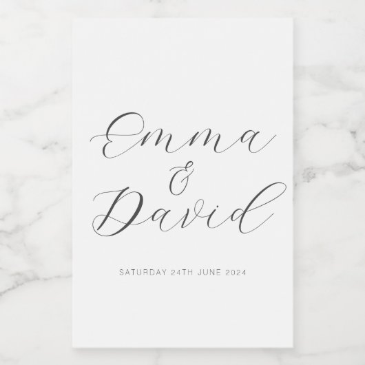 Personalisierte Hochzeit Weinetikett (Einzelnes Label)