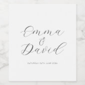 Personalisierte Hochzeit Weinetikett (Einzelnes Label)