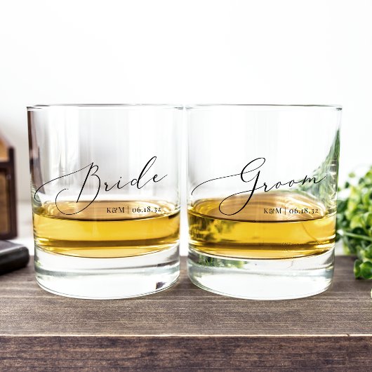 Personalisierte Hochzeit Whiskyglas