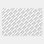 Personalisierte Hochzeit wünscht Silver Gold Schwa Geschenkpapier Set (Vorderseite 3)