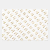 Personalisierte Hochzeit wünscht Silver Gold Schwa Geschenkpapier Set (Vorderseite 2)