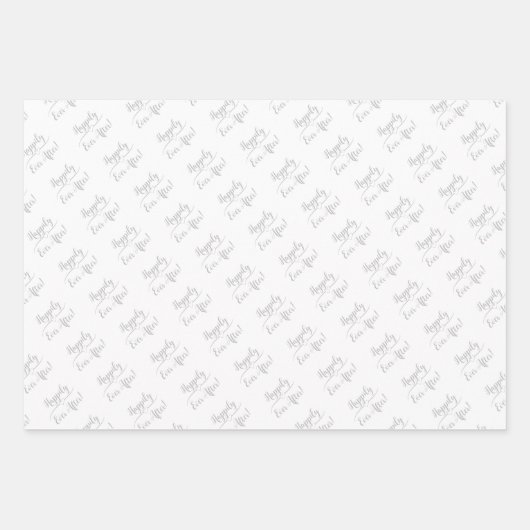 Personalisierte Hochzeit wünscht Silver Gold Schwa Geschenkpapier Set (Vorderseite)