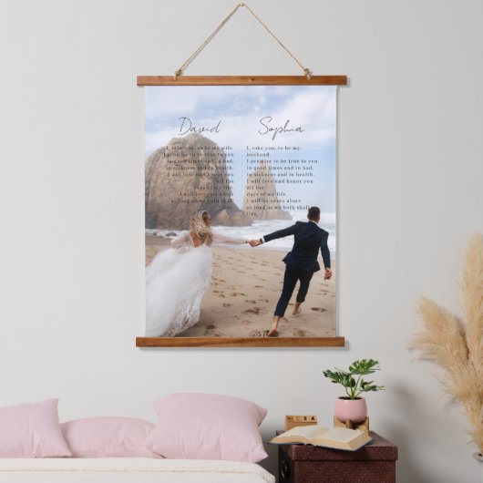 Personalisierte Hochzeit zum Jubiläum geben unsere Wandteppich Mit Holzrahmen (Schlafzimmer)