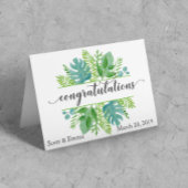 Personalisierte Hochzeiten Glückwunsch Blätter Karte