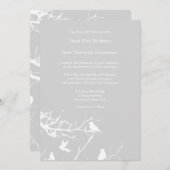 Personalisierte Hochzeiten im hellgrauen Winter Einladung (Vorne/Hinten)