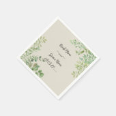 Personalisierte Hochzeiten mit Namen und Datum | Serviette (Ecke)