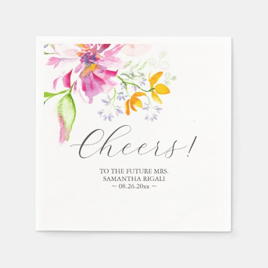 Personalisierte Hochzeiten Napkins-Blume Serviette (Vorderseite)