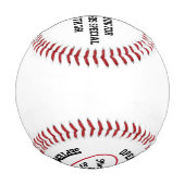 Personalisierte Hochzeiten Trauzeugen Befürworter Baseball (Rückseite)