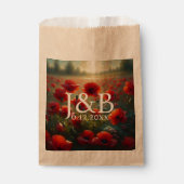Personalisierte Hochzeiten von Roten Poppies Geschenktütchen (Vorderseite)
