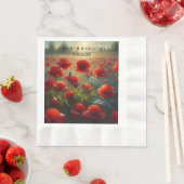 Personalisierte Hochzeiten von Roten Poppies Serviette (Beispiel)