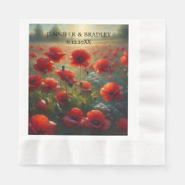 Personalisierte Hochzeiten von Roten Poppies Serviette
